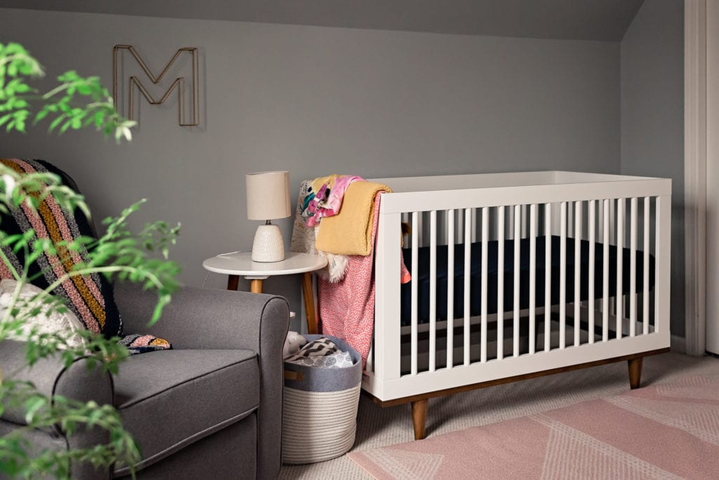 crib in nursery West Hollywood Newborn Pictures